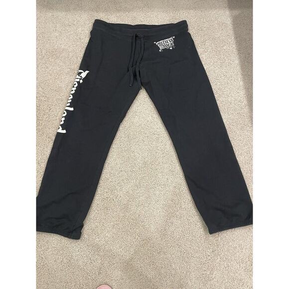 Disneyland Believe in Magic Sweatpants Large L Black Pants Disney Parks DLR - Picture 1 of 9